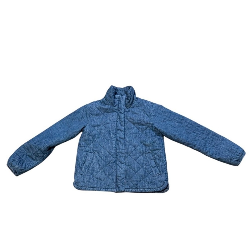 Old Navy Womens Quilted Chambray Jacket XS Blue Lightweight‎ Puffer Casual - Picture 7 of 11